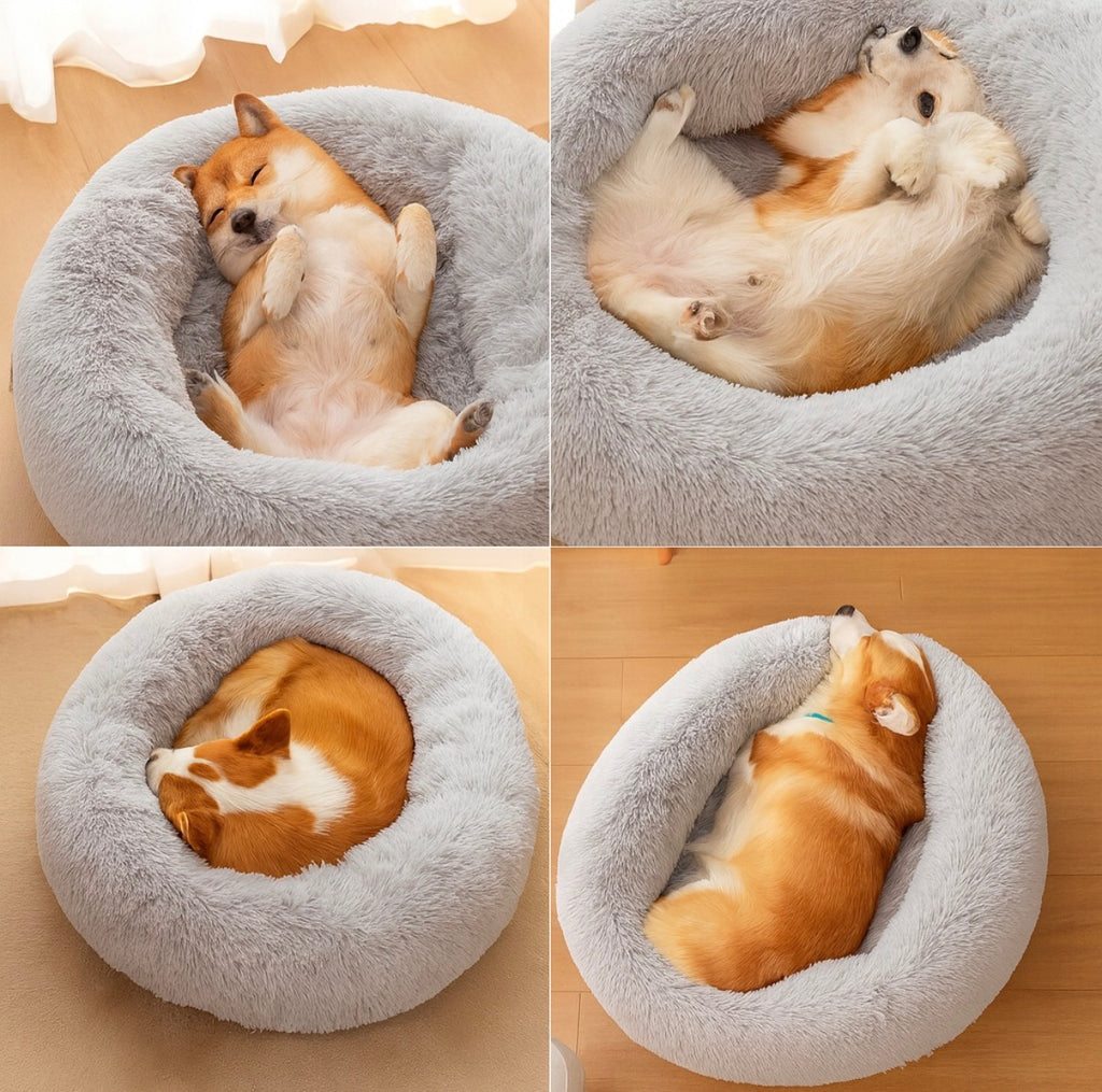 DogRidePro™ Calming Plush Dog Bed